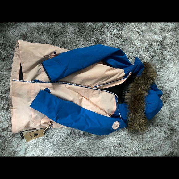 Burton Lelan Snowboard Ski Blue Pink Jacket women - Picture 8 of 9